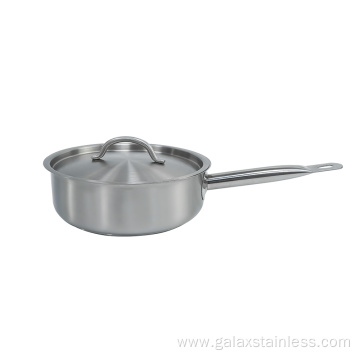 Stainless steel pot single handle cookware with lid